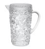 2.5 Quarts Designer Paisley Clear Acrylic Pitcher with Lid, Crystal Clear Break Resistant Premium Acrylic Pitcher for All Purpose BPA Free
