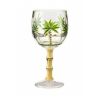 Designer Classic Palm Tree Acrylic Glasses Set of 4 (16oz), Premium Quality Unbreakable Bamboo Stemmed Acrylic Glasses for All Purpose Red or White