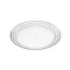 Designer Swirl 9" Acrylic Clear Dessert Plates Set of 4, Crystal Clear Unbreakable Acrylic Dessert Plates for All Occasions BPA Free Dishwasher Safe