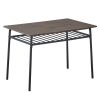 Rectangular Disassembly and Assembly P2 Board Iron Compartment 1 Table 4 Chairs Dining Table and Chair Set Brown