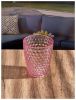 Designer Acrylic Diamond Cut Pink Drinking Glasses DOF Set of 4 (12oz), Premium Quality Unbreakable Stemless Acrylic Drinking Glasses for All Purpose