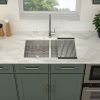 32x18 Undermount Double Bowl Kitchen Sink 50/50 18 Gauge Stainless Steel Offset Drain with 9 Inch Deep Double Bowl Sink