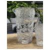 2.5 Quarts Designer Paisley Clear Acrylic Pitcher with Lid, Crystal Clear Break Resistant Premium Acrylic Pitcher for All Purpose BPA Free