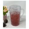 2.5 Quarts Designer Paisley Clear Acrylic Pitcher with Lid, Crystal Clear Break Resistant Premium Acrylic Pitcher for All Purpose BPA Free