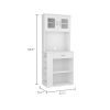 DEPOT E-SHOP Victoria Pantry Double Door Cabinet, One Drawer, Two Shelves, Three Side Shelves, White