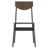 Rectangular Disassembly and Assembly P2 Board Iron Compartment 1 Table 4 Chairs Dining Table and Chair Set Brown