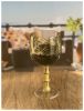 Designer Classic Palm Tree Acrylic Glasses Set of 4 (16oz), Premium Quality Unbreakable Bamboo Stemmed Acrylic Glasses for All Purpose Red or White